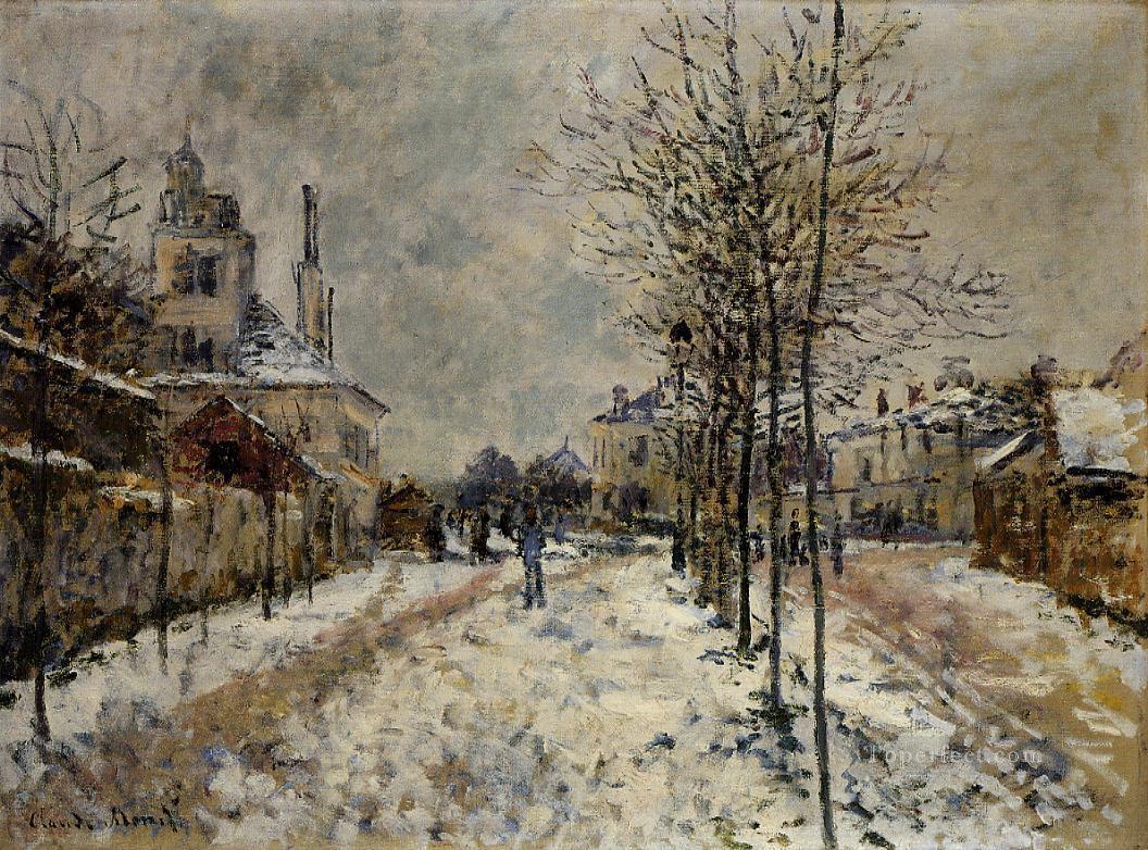 El Boulevard de Pontoise en Argenteuil Efecto nieve Claude Monet Pintura al óleo